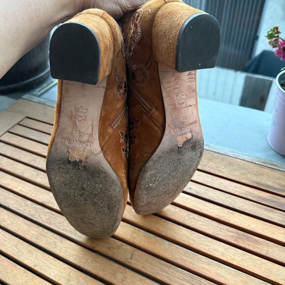 Johnny Was Taline Heeled Booties Size 10 - Picture 7 of 8